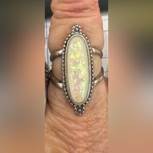 Opal magestic ring size 8 or 9 $25